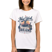 New York City of Dreams Vintage Grafisk T-Shirt