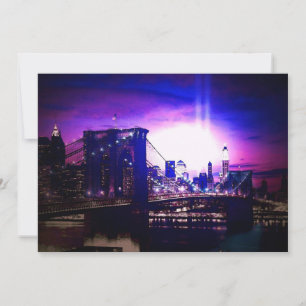 New York City på kvällsinbjudan Inbjudningar