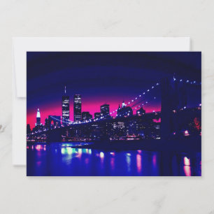 New York City på kvällsinbjudan Inbjudningar