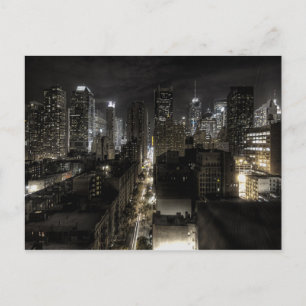 New York City på natten Vykort