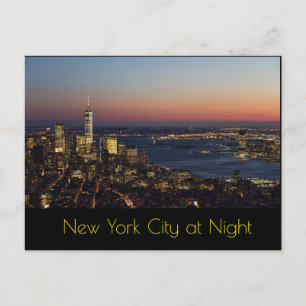 New York City på natten Vykort