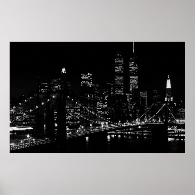 New York City på Night Poster (Framsidan)