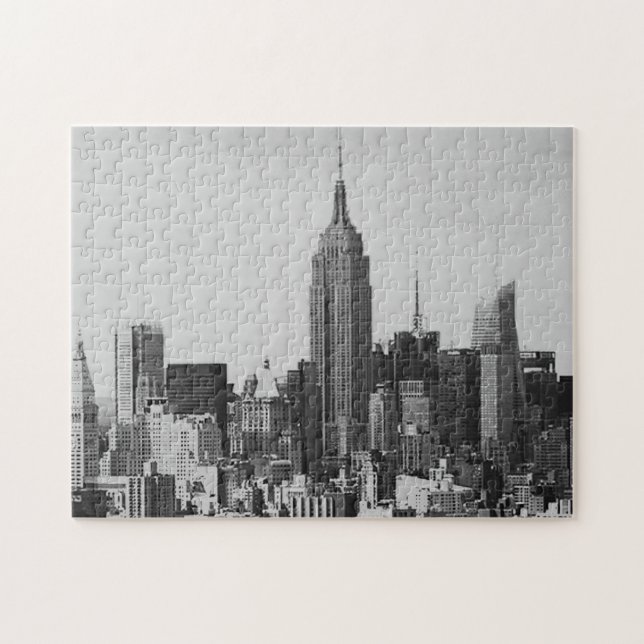 New York City Panorama Black White Pussel (Horisontell)