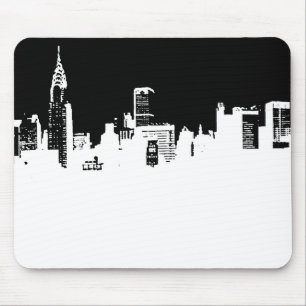 New York City Panorama Pop Art Mousepad Musmatta