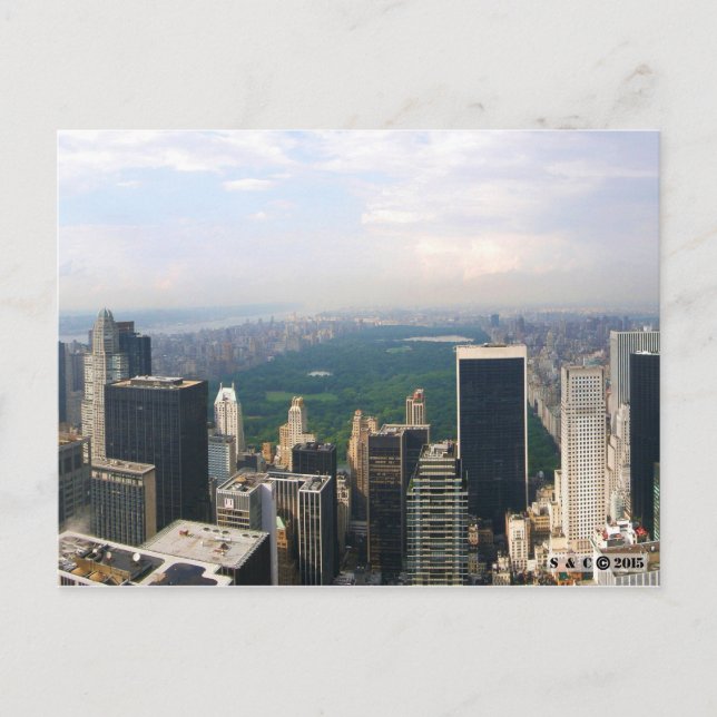 New York City Panoramic Skyline Postcard Vykort (Framsida)