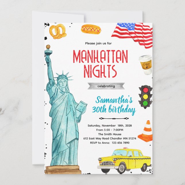 New York city party Invitation Inbjudningar (Framsida)
