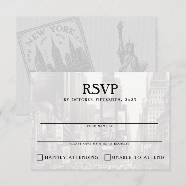 New York City Passport OSA Kort (Fram/baksida)
