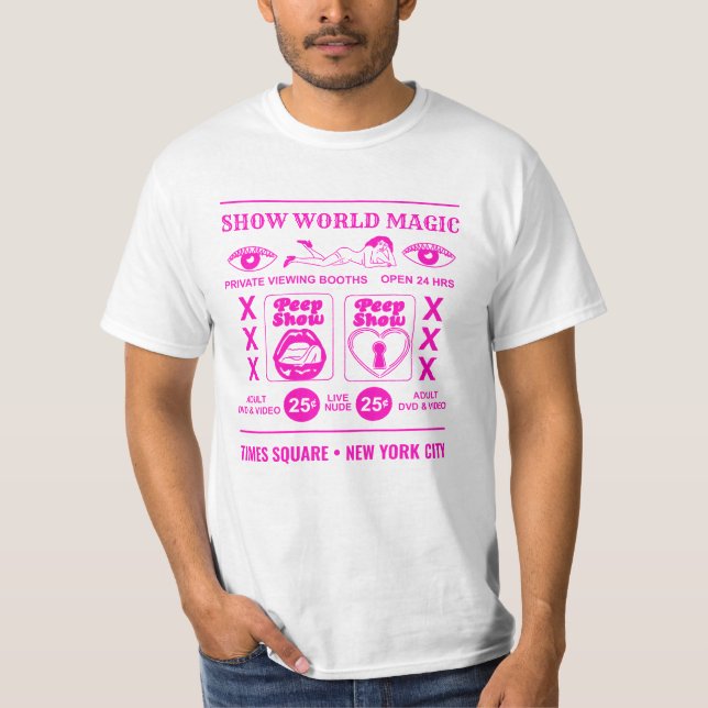 New York City Peepshow Times Square T Shirt (Framsida)