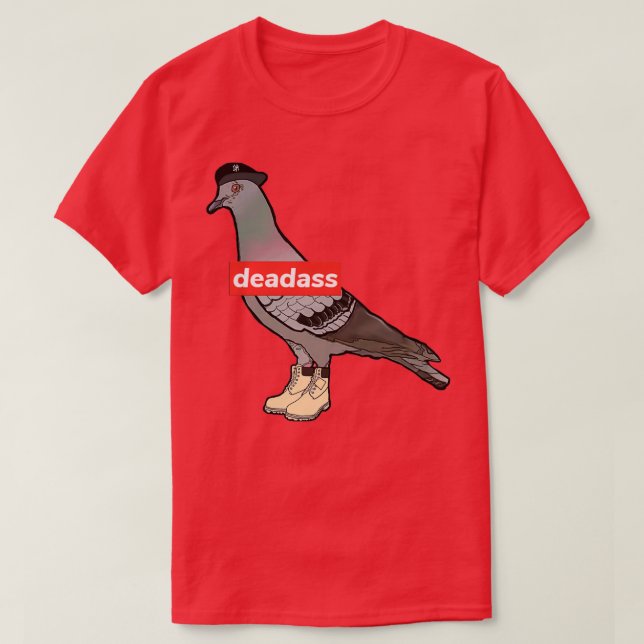 New York City Pigeon i Timbs T Shirt (Design framsida)