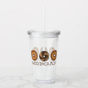 New York City Plain Marble Rye Bagels NYC Bakery Take Away Mugg