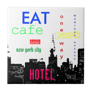 New York City Pop Art Kakelplatta