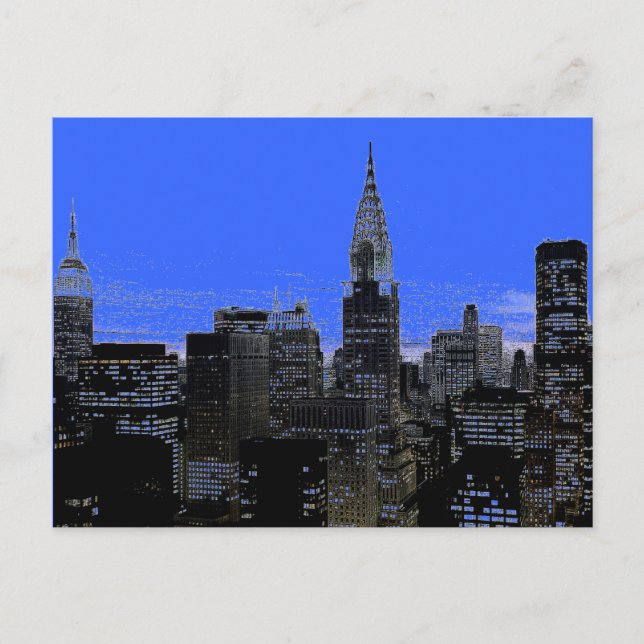New York City Pop Art Postkort Vykort (Framsida)