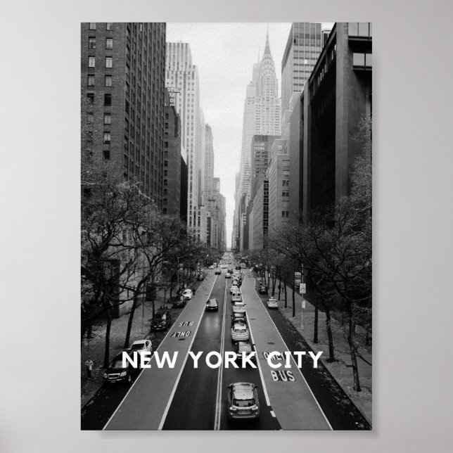 New York City Poster als Wanddeko in schwarz-weiß (Framsidan)