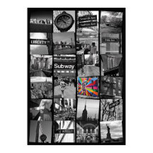 New York City poster - kollage av fotografier