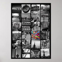 New York City poster - kollage av fotografier