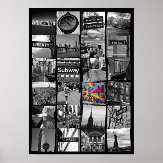 New York City poster - kollage av fotografier