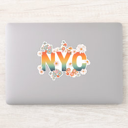 New York City Power Flower Stil Sticker Klistermärken