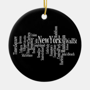 New York City prydnad Julgransprydnad Keramik