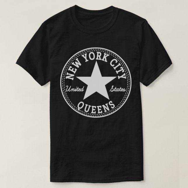 New York City Queens NYC FÖRENTA STATERNA T Shirt (Design framsida)