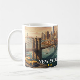 New York City Resa Brooklyn Bridge Kaffemugg
