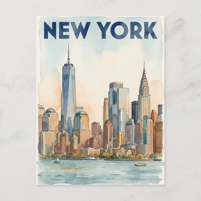 New York City resebrevkort Vykort (Framsida)