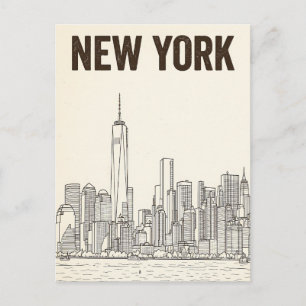 New York City resebrevkort Vykort