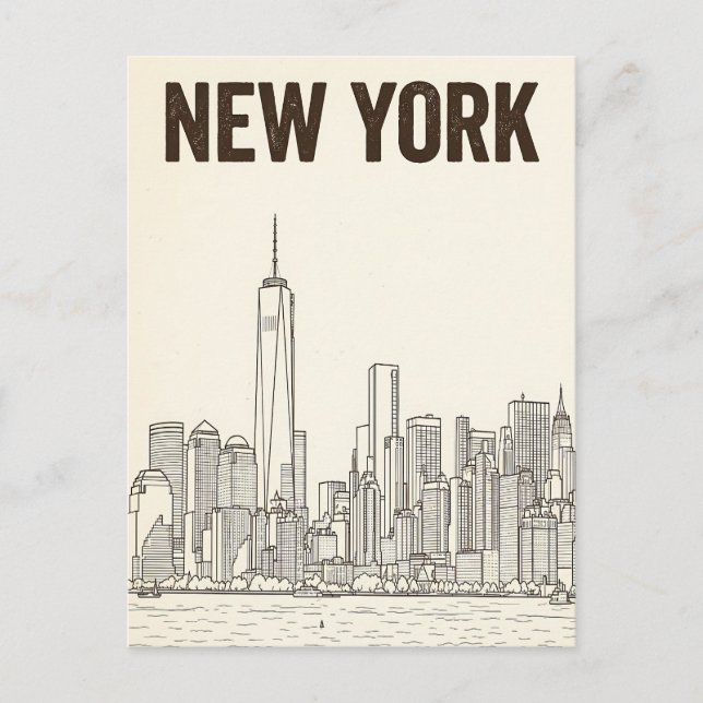 New York City resebrevkort Vykort (Framsida)