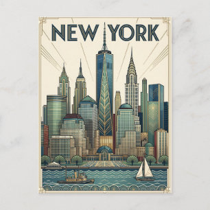 New York City resebrevkort Vykort