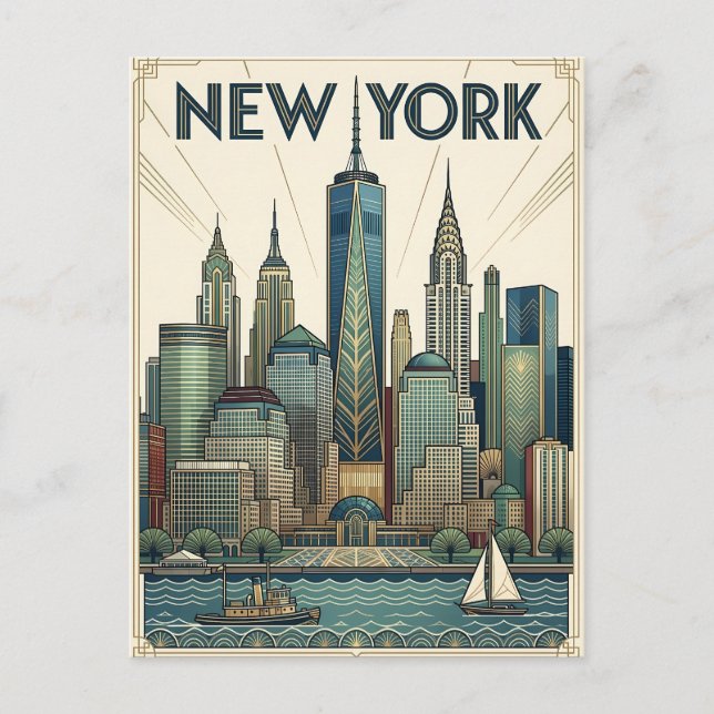 New York City resebrevkort Vykort (Framsida)