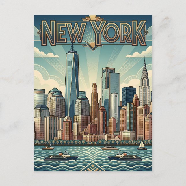 New York City resebrevkort Vykort (Framsida)