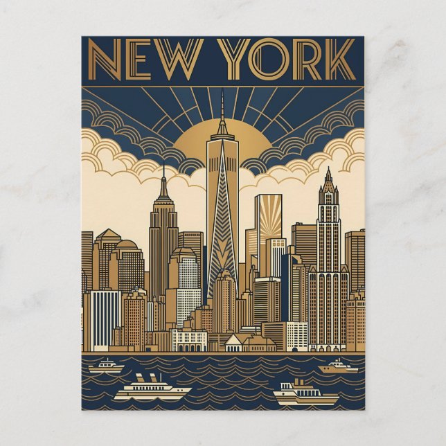 New York City resebrevkort Vykort (Framsida)