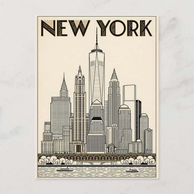 New York City resebrevkort Vykort (Framsida)