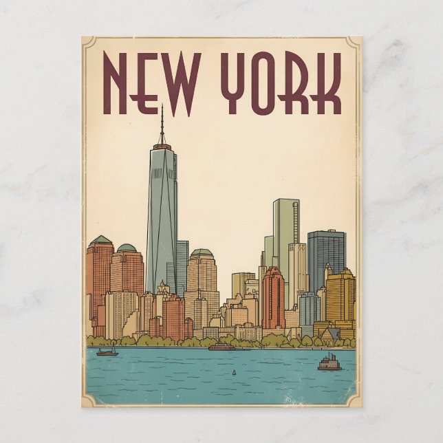 New York City resebrevkort Vykort (Framsida)