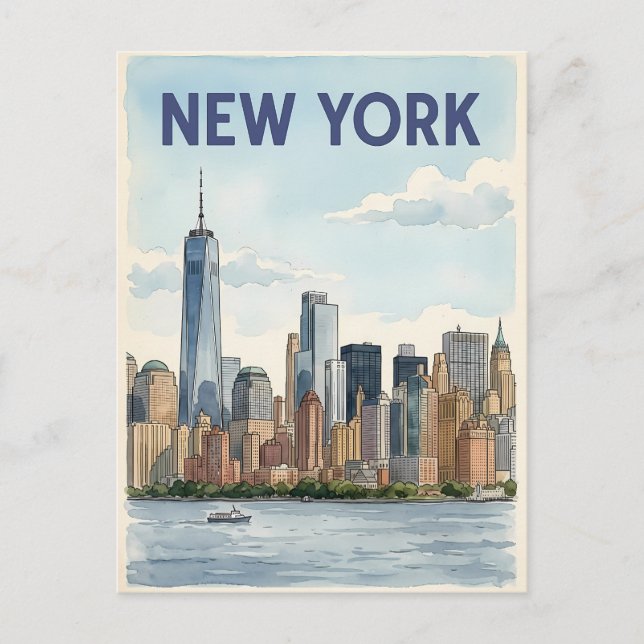 New York City resebrevkort Vykort (Framsida)