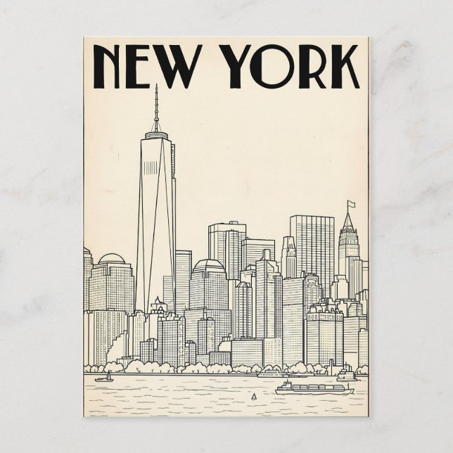 New York City resebrevkort Vykort (Framsida)