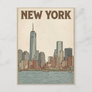 New York City resebrevkort Vykort