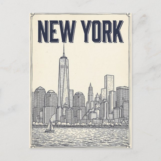 New York City resebrevkort Vykort (Framsida)