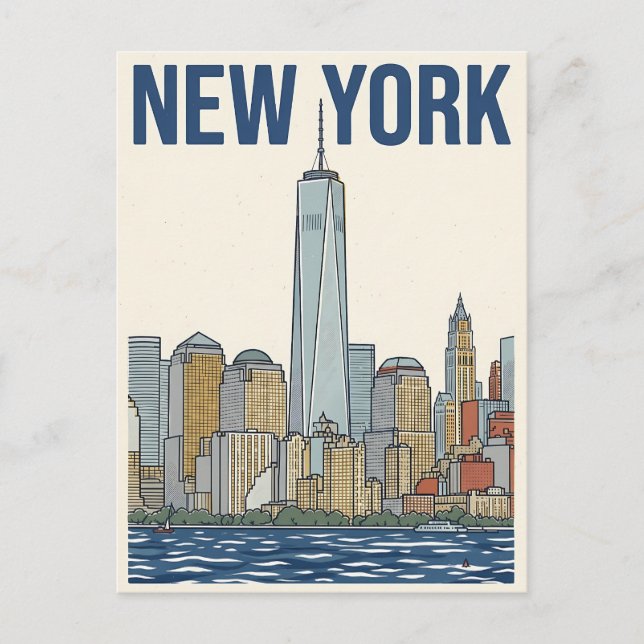 New York City resebrevkort Vykort (Framsida)