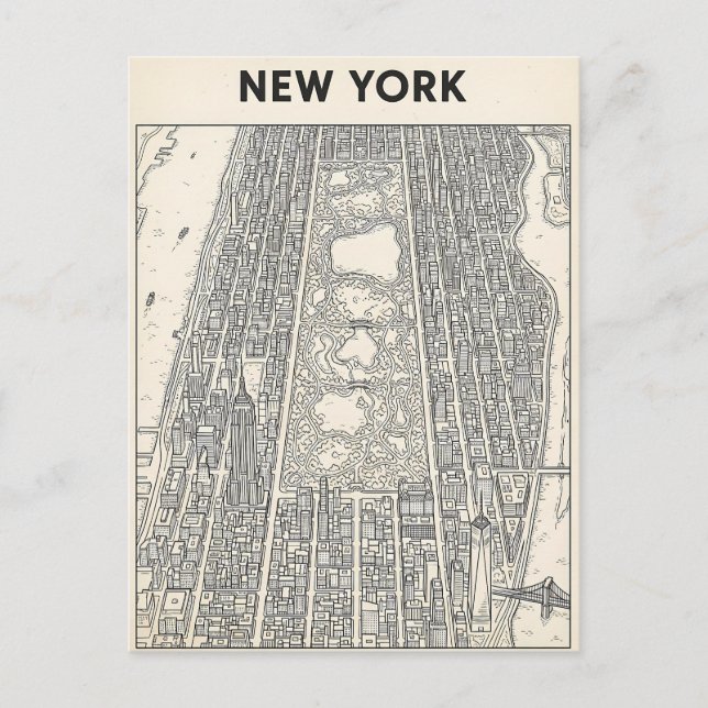 New York City-resor vykort (Framsida)