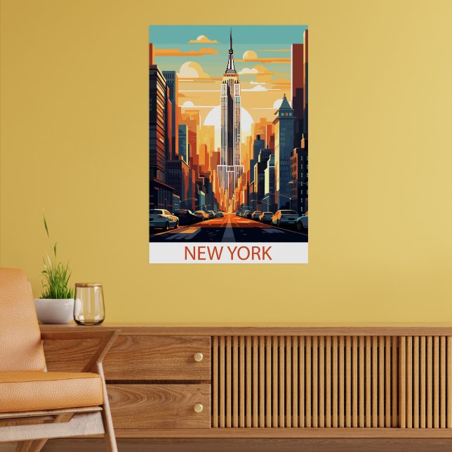 New York City Resväggsposter Poster (Vardagsrum 2)