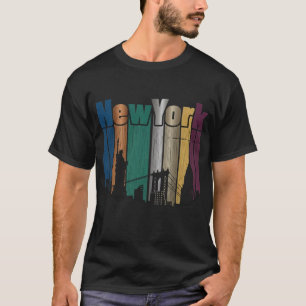New York City Retro Skyline Grafisk T-Shirt