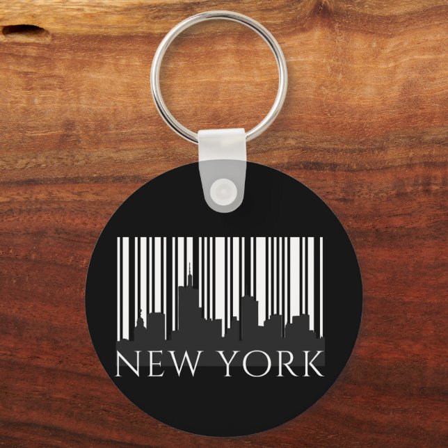 New York City Retro Skyline Graphic - Urban Street Nyckelring (Framsida)