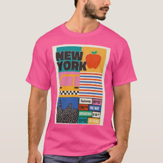 New York City Retro Travel T Shirt