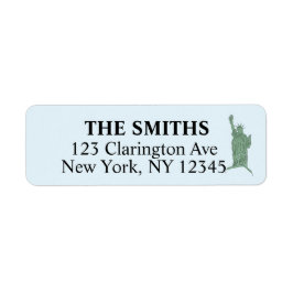 New York City Returetiketters Returadress Etikett
