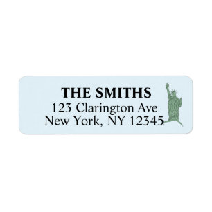 New York City Returetiketters Returadress Etikett
