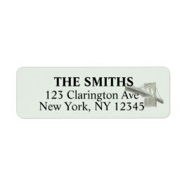 New York City Returetiketters Returadress Etikett