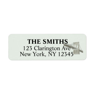 New York City Returetiketters Returadress Etikett