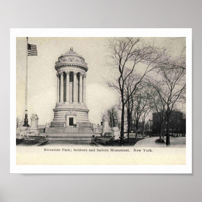 New York City, Riverside Park Monument, 1905 Poster (Framsidan)