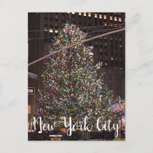 New York City Rockefeller Center Julgran Helg Vykort