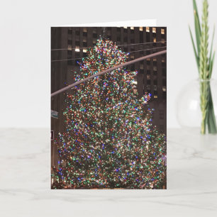 New York City Rockefeller Center Julgran Helgkort